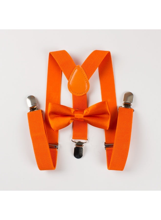 Child Kids Clip-on Suspenders Elastic Y-Shape Adjustable with Clips and Bow Tie Set for Boys and Girls - Image 2